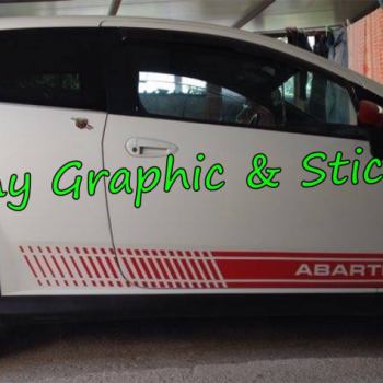 Adesivi calotte specchietti Fiat Grande Punto - Stile Abarth - strisce  adesive - Stickers Line